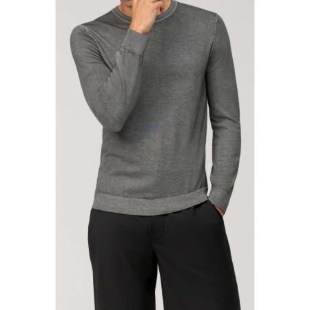 OLYMP Casual Trui ronde hals steen, Effen