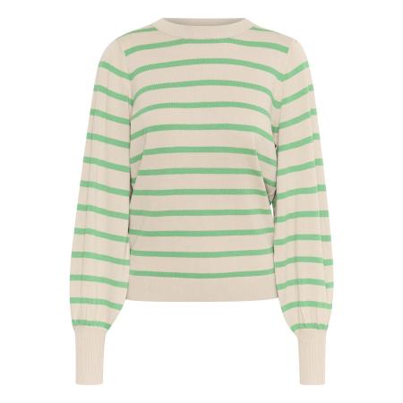 Kaffe Kaffe Trui Mala beige / mintgroen