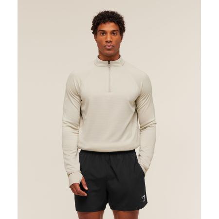 Gymshark Running 1/4 Zip Pebble Grey
