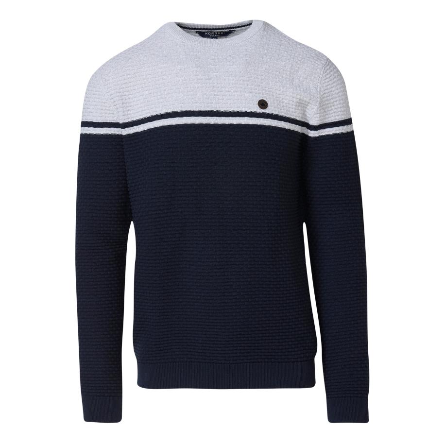 KOROSHI Trui navy / lichtgrijs Blauw