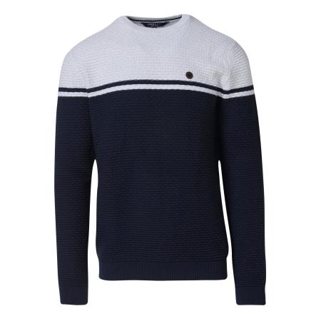 KOROSHI Trui navy / lichtgrijs