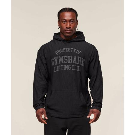 Gymshark Lightweight Slub Textured Hoodie Black