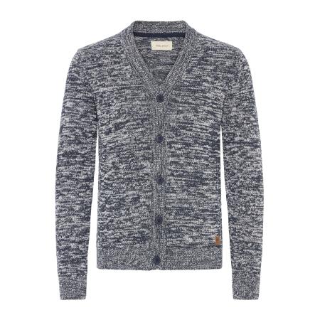 BLEND Gebreid vest Damon grijs gemêleerd