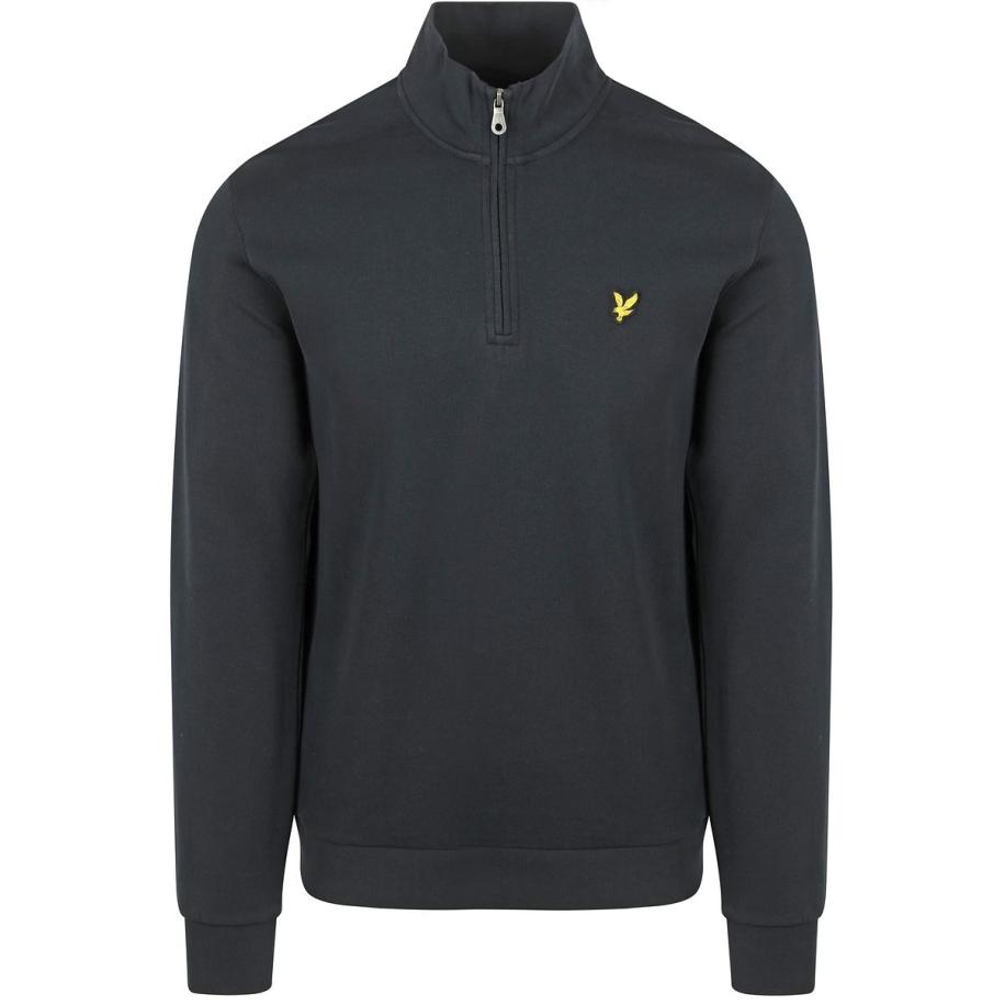 Lyle & Scott Sweat Half Zip Navy Blauw