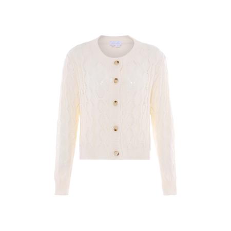 BLONDA BLONDA Gebreid vest wolwit