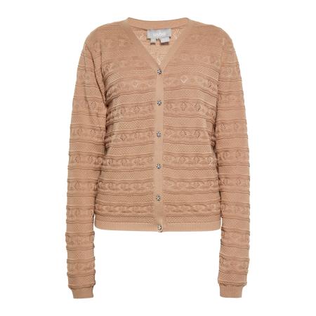Usha Usha Gebreid vest lichtbruin