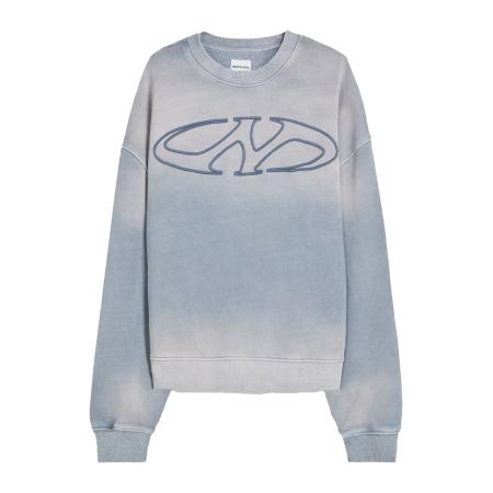 Bershka Bershka Sweatshirt duifblauw / pastelblauw / greige