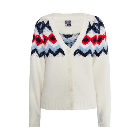 DreiMaster DreiMaster Maritim Gebreid vest lichtblauw / rood / zwart / offwhite