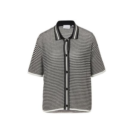 comma casual identity comma casual identity Gebreid vest zwart / wit