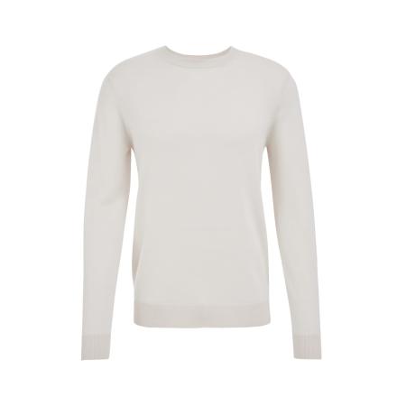 Fundamentals heren Slim fit trui van merinowol - Gebroken wit - Merino wol - Maat: XXL