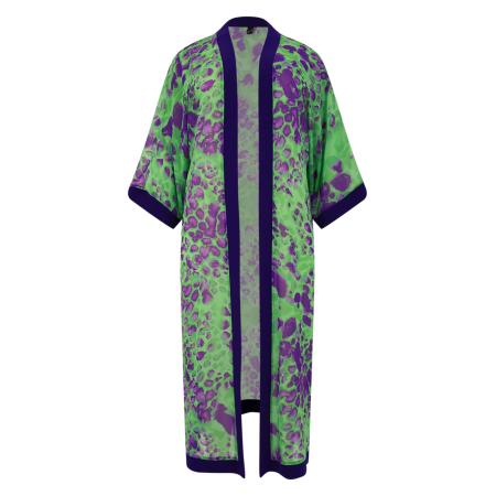 Yoek YOEK Kimono groen / lila gemêleerd
