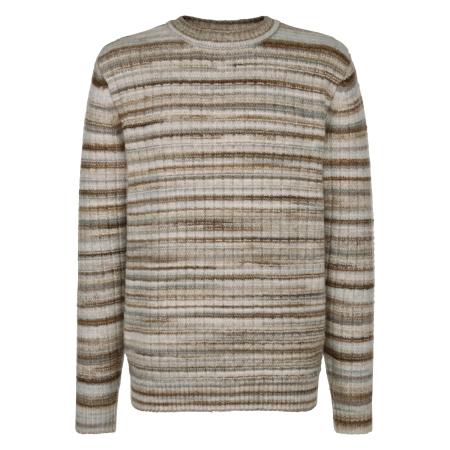 BABISTA Trui ronde halsgrijs, Gestreept