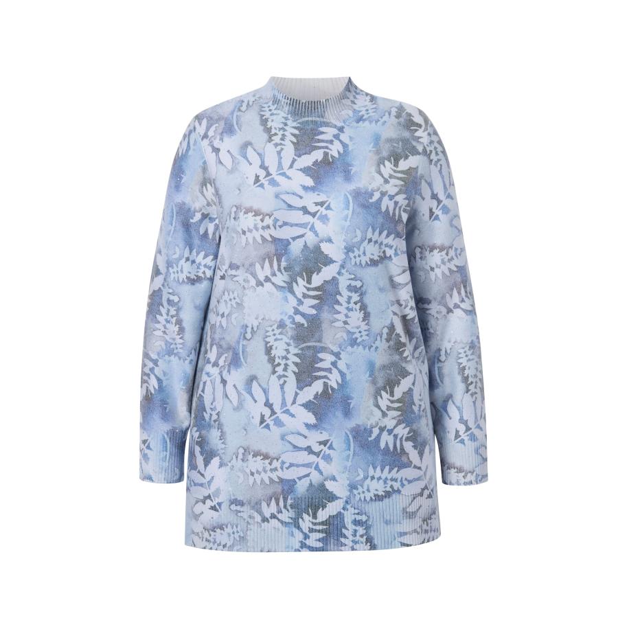 Ulla Popken Ulla Popken Trui hemelsblauw / lichtblauw / grijs -