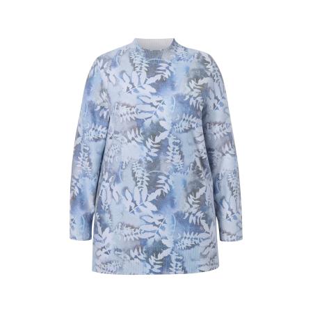 Ulla Popken Ulla Popken Trui hemelsblauw / lichtblauw / grijs