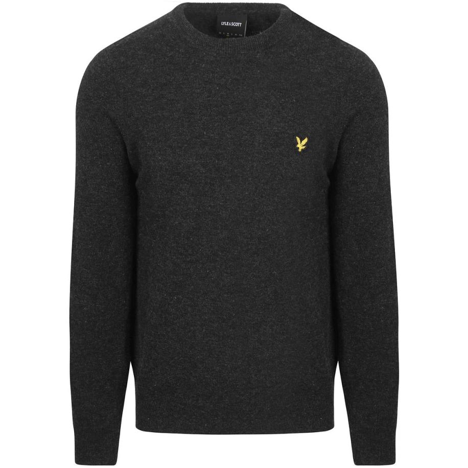 Lyle & Scott Pullover Lamswol Zwart Zwart