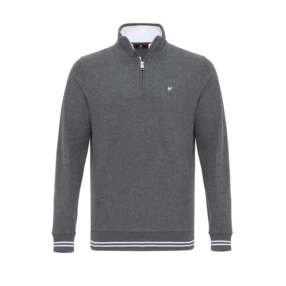 Williot Williot Trui grijs / grijs gemêleerd / wit -