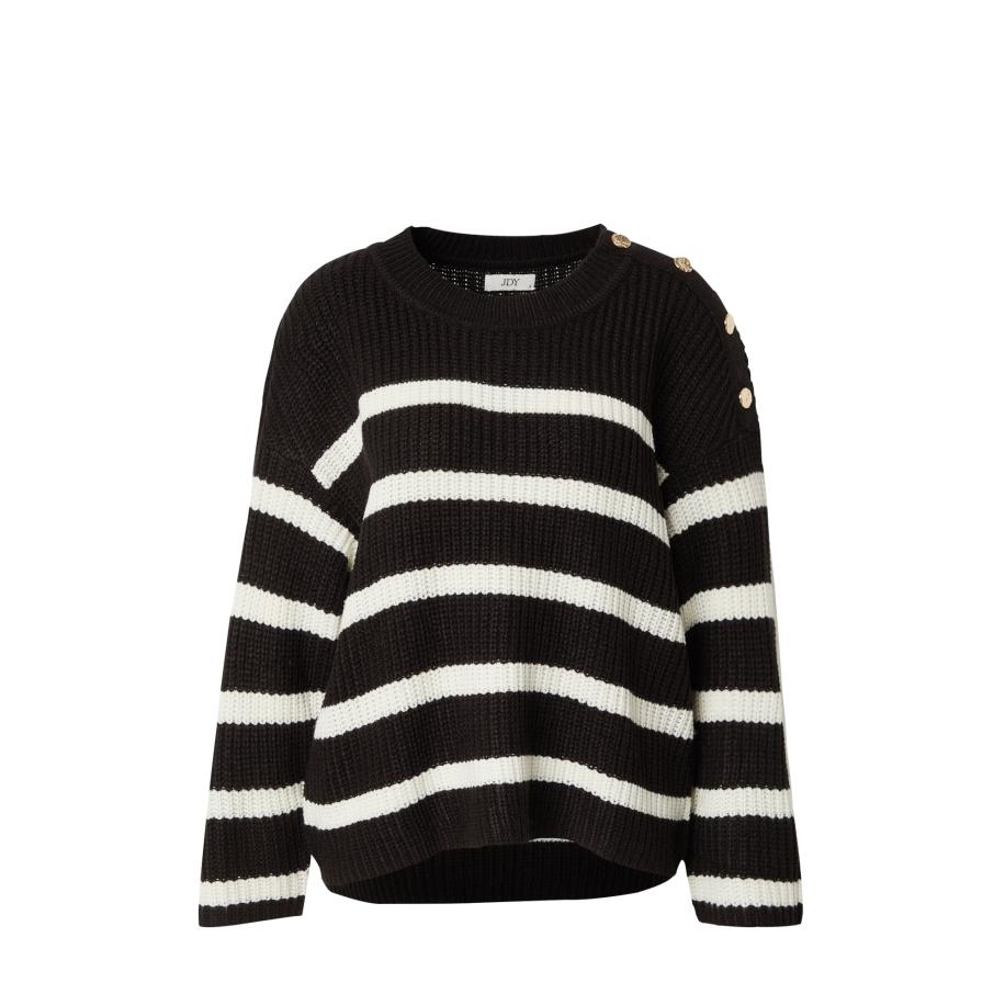 JDY JDY Trui JDYJusty zwart / wit -