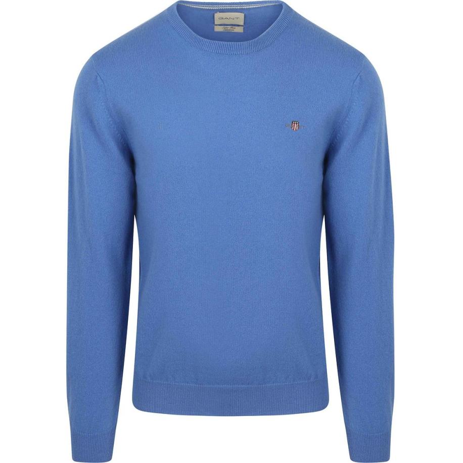 Gant Pullover Lamswol Mid Blauw Blauw