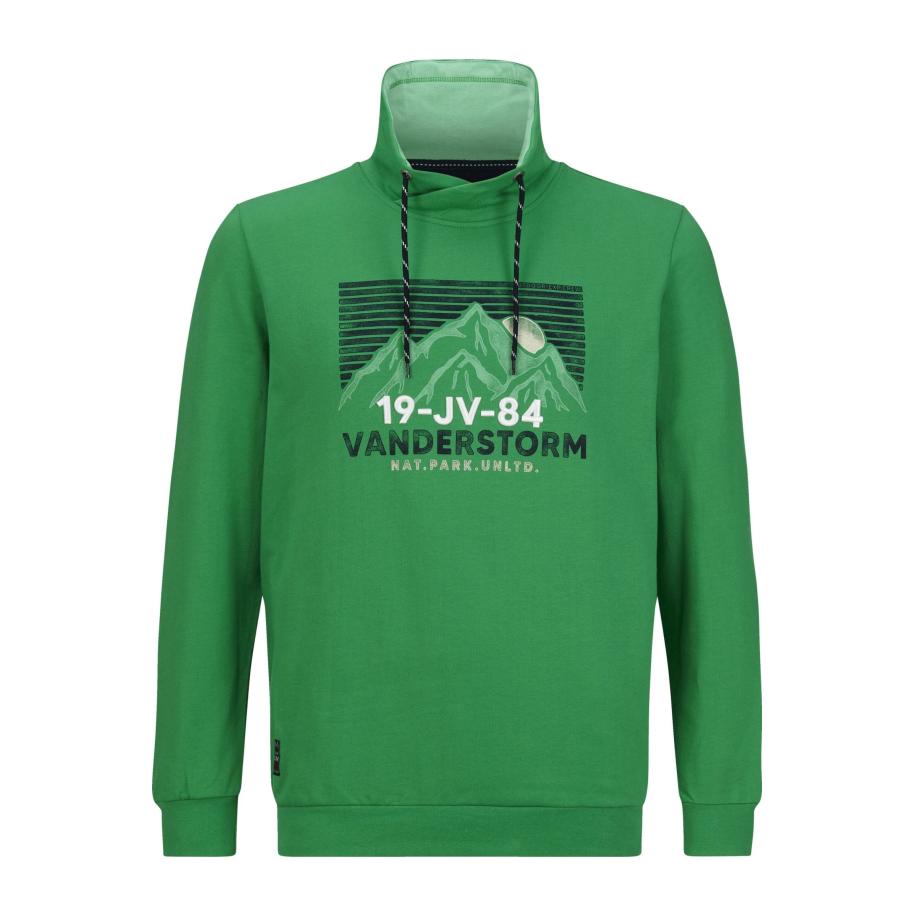 Jan Vanderstorm Sweatshirt groen, Effen Groen