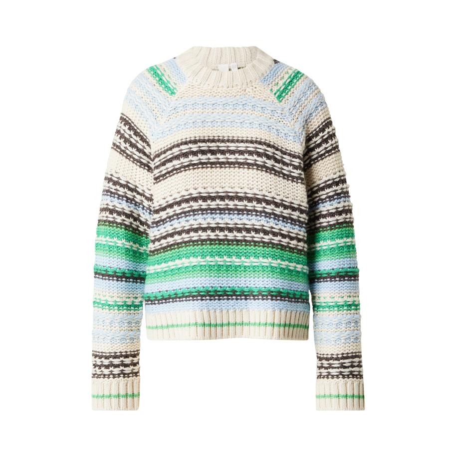 YAS YAS Trui YASBIBI ecru / lichtblauw / antraciet / groen -