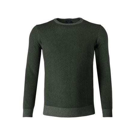 Marvelis Casual Trui ronde hals grijs-groen, Effen