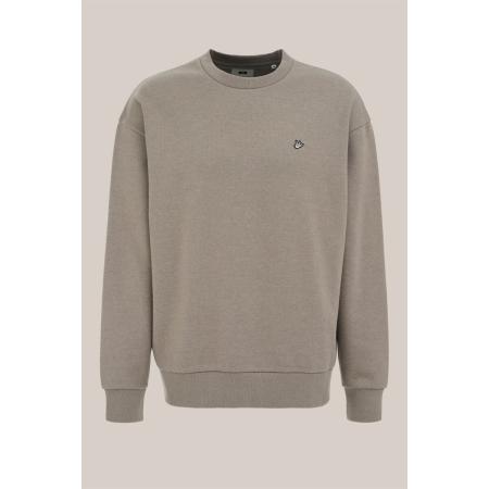 WE Fashion Heren oversized sweater - Oversized - Taupe - Katoen - Maat: XXL