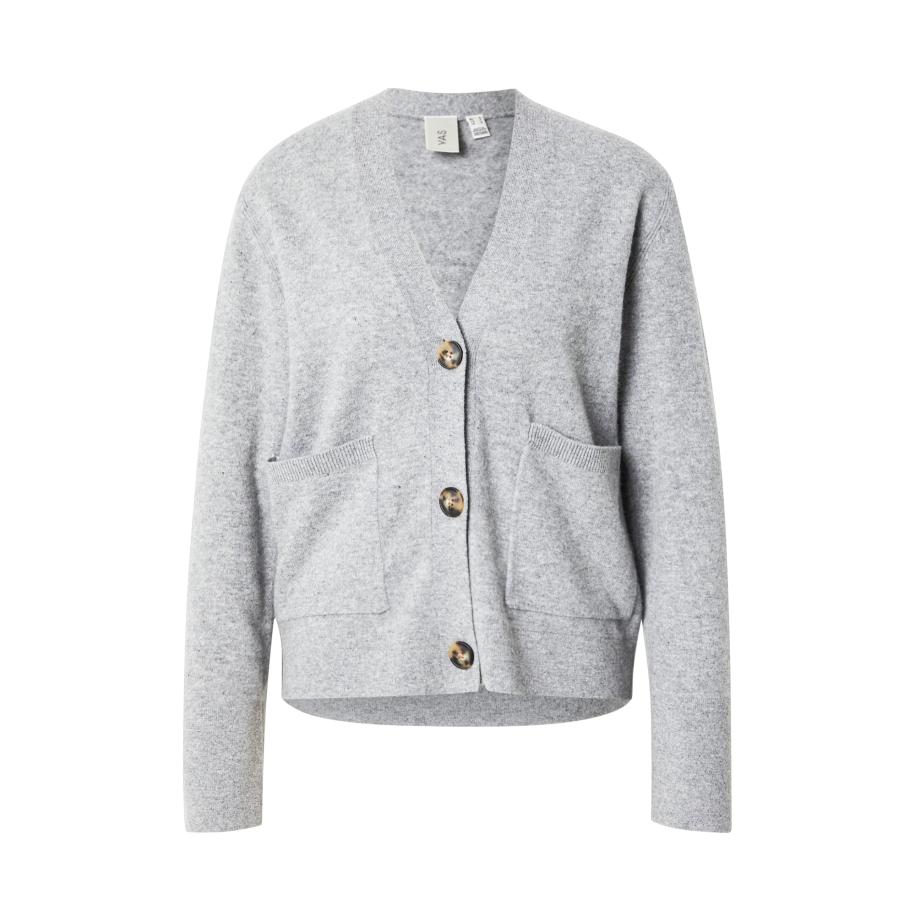 YAS YAS Gebreid vest YASEMILIE lichtgrijs -