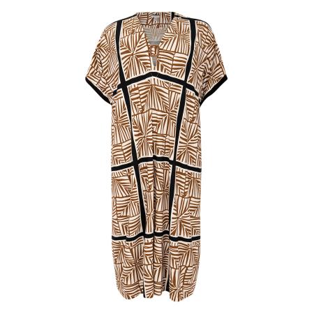 Yoek YOEK Oversized vest ecru / navy / bruin