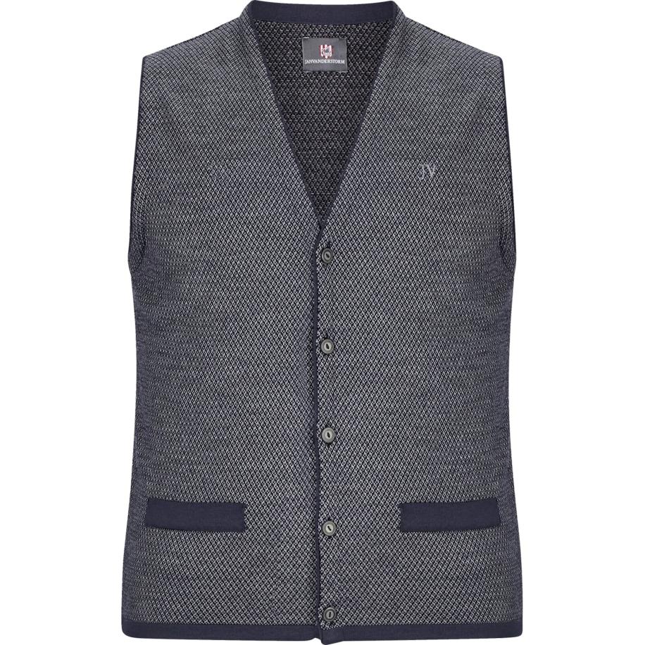 jan vanderstorm Jan Vanderstorm Gebreid vest Tane donkerblauw -