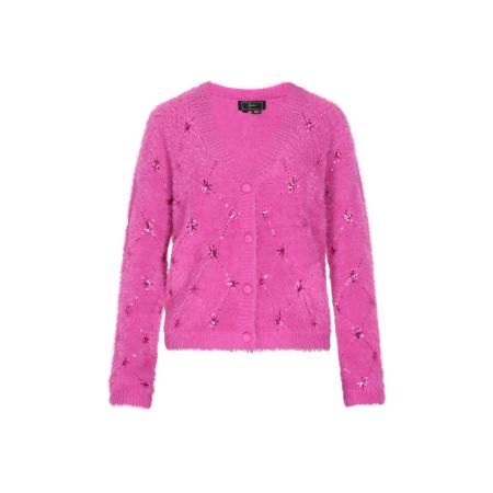 Faina faina Gebreid vest fuchsia