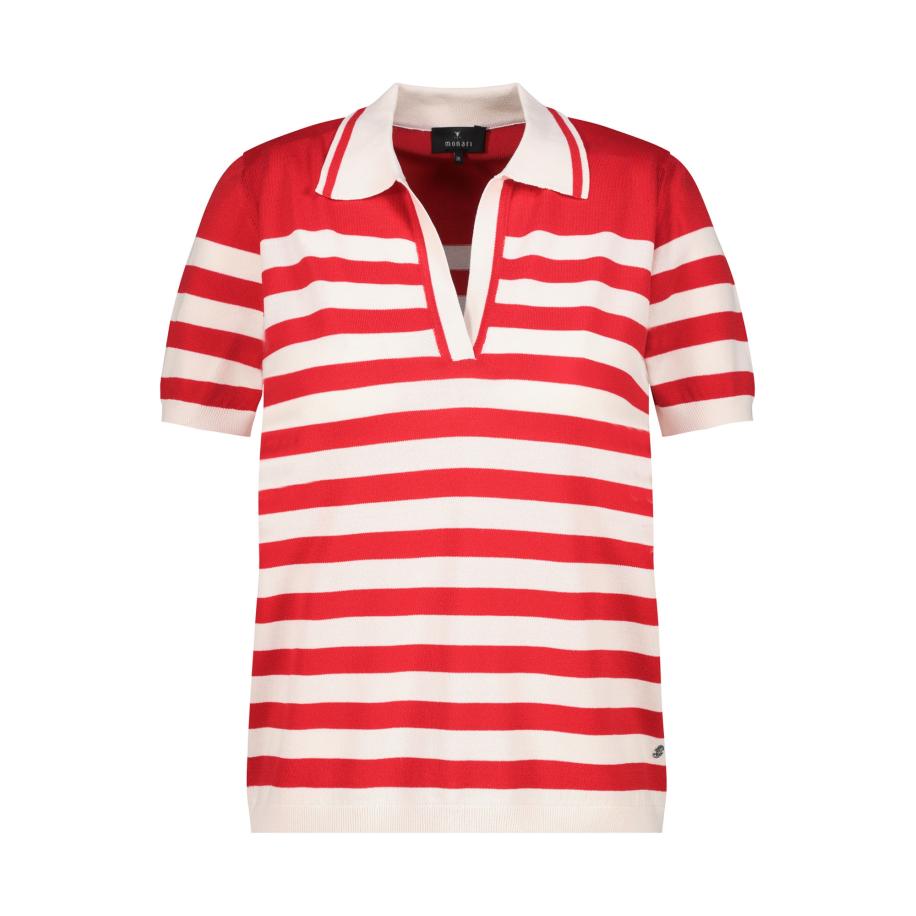 Monari monari Trui ecru / rood -