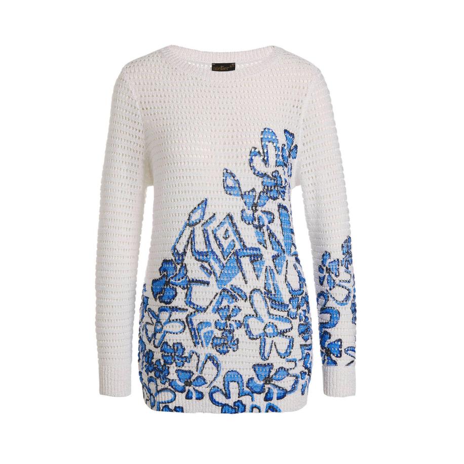 Goldner Goldner Trui blauw / wit -