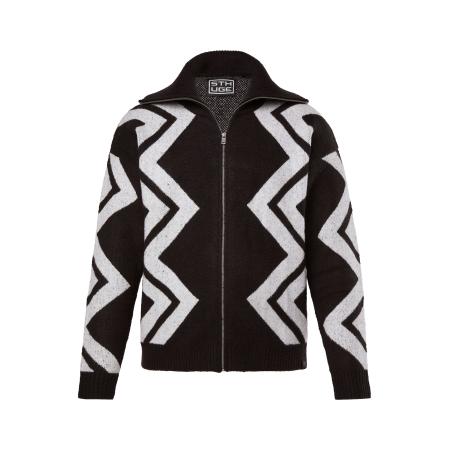 STHUGE STHUGE Gebreid vest zwart / wit