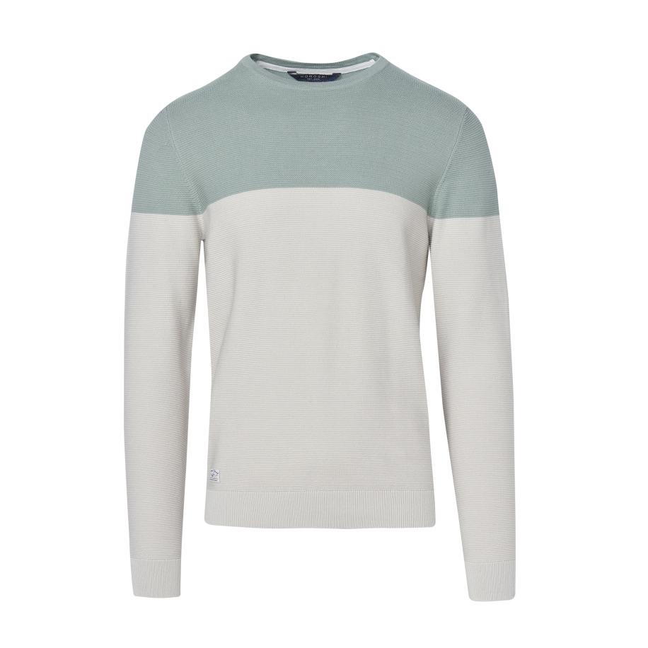 KOROSHI KOROSHI Trui lichtgrijs / mintgroen -