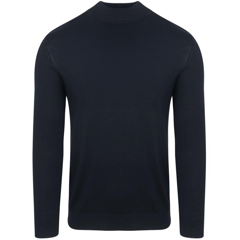 Profuomo Turtleneck Trui Merino Navy Blauw