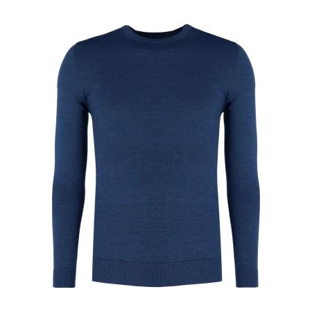 Marvelis Casual Trui ronde hals blauw, Effen