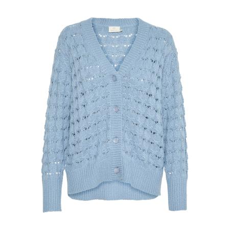 Kaffe Kaffe Gebreid vest Elena lichtblauw