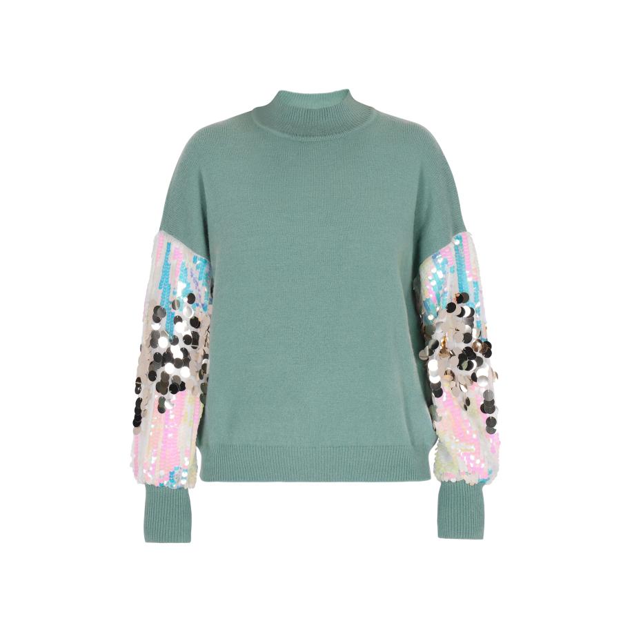IZIA IZIA Trui cyaan blauw / lichtblauw / goud / rosa -
