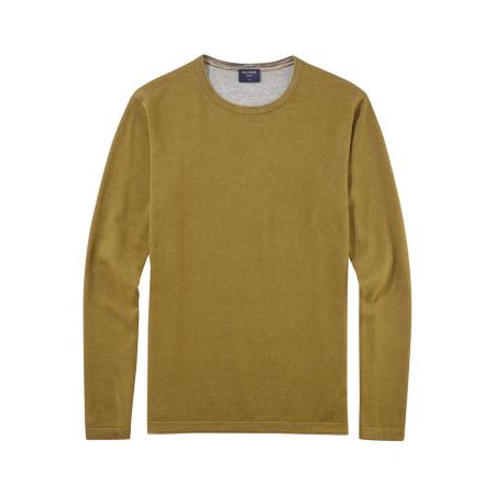 OLYMP Casual Trui ronde hals modder, Effen