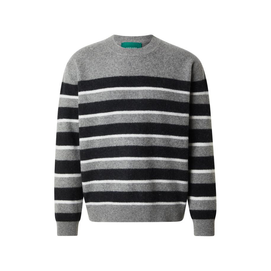 ANNARR ANNARR Trui ANRROLF grijs gemêleerd / zwart / wit -