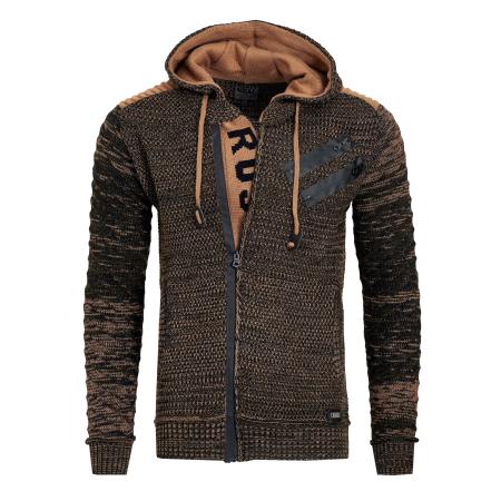 Rusty Neal Rusty Neal Gebreid vest kaki