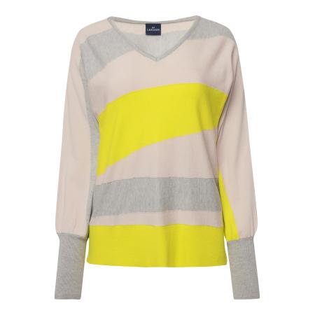 LAURASØN LAURASØN Trui beige / neongeel / grijs