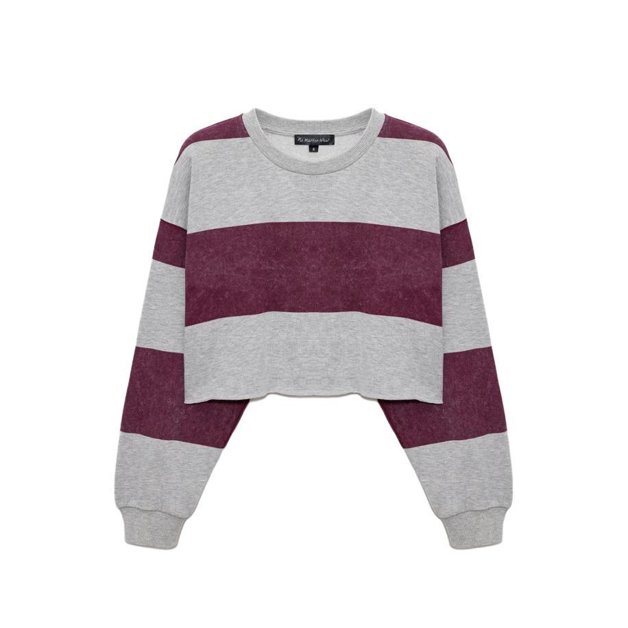 No Matter What No Matter What Sweatshirt Egal grijs gemêleerd / bourgogne -