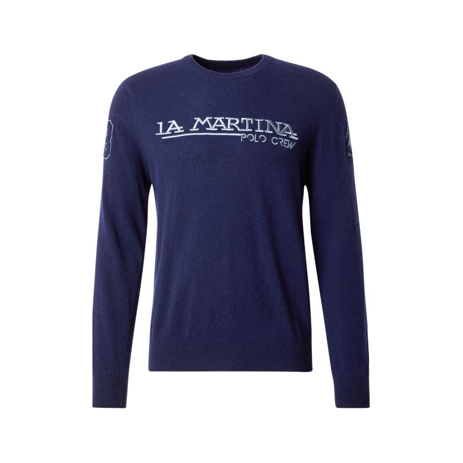 La Martina La Martina Trui blauw / lichtgrijs -