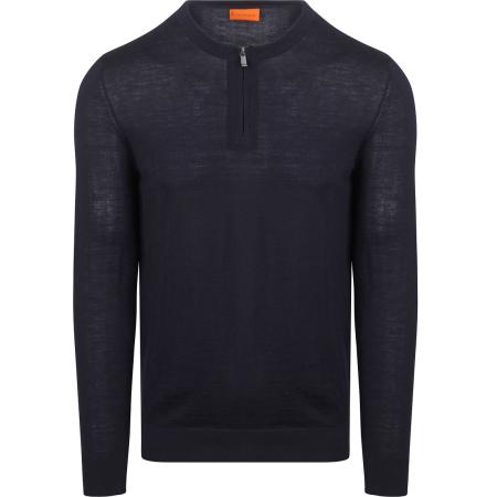 Suitable Crew Zip Merino Navy