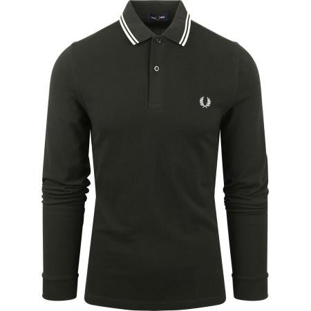 Fred Perry Longsleeve Polo Donkergroen T50