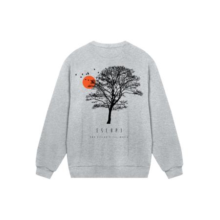 F4NT4STIC Sweatshirt Escape Discover the World Tree Birds grijs / oranje / zwart