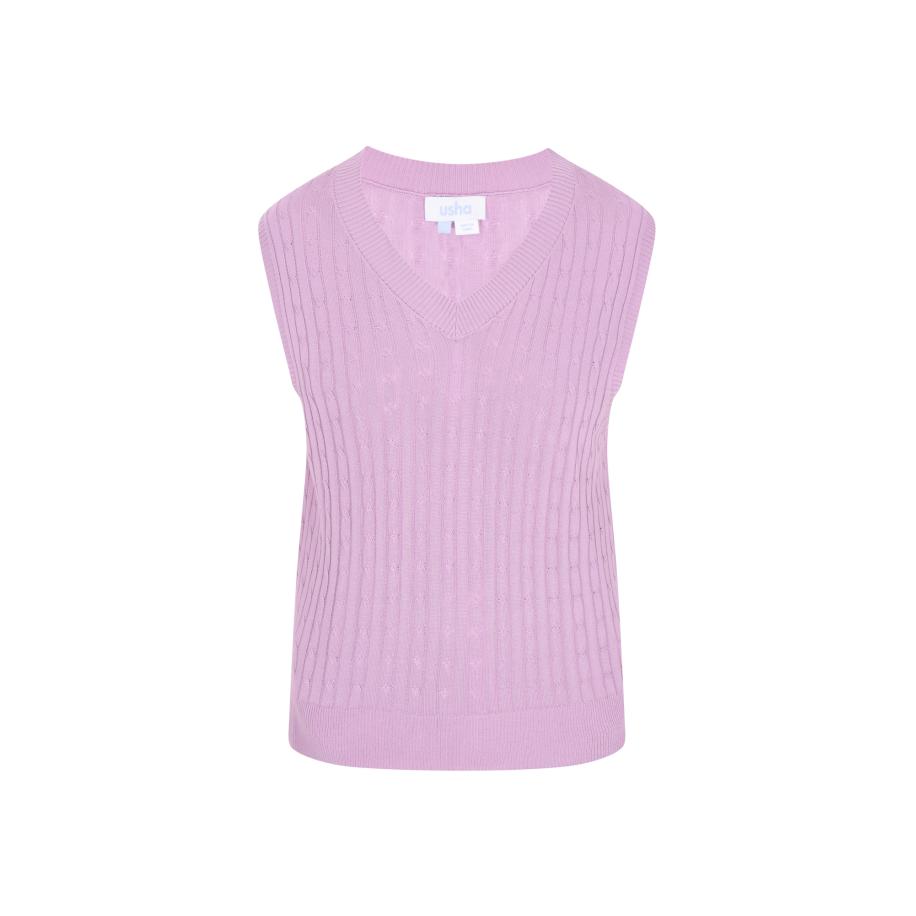 Usha usha BLUE LABEL Gebreide bodywarmer lila -