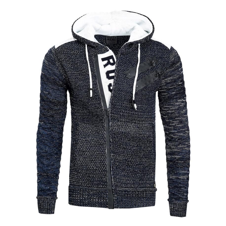 Rusty Neal Rusty Neal Gebreid vest marine / wit -