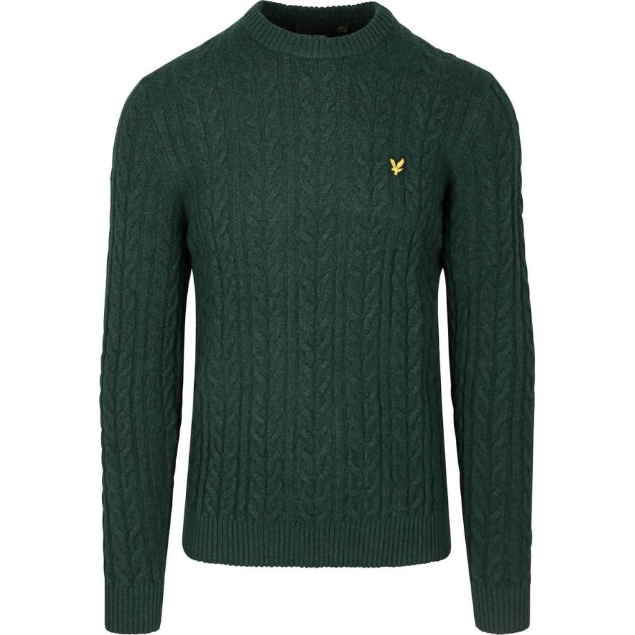 Lyle & Scott Cable Pullover Donkergroen Groen